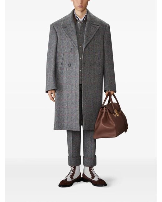 Thom Browne Gray Hunting Tweed Utility Jacket for men