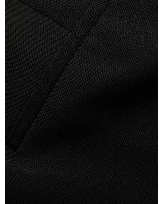 Balmain Black Tapered Wool Trousers