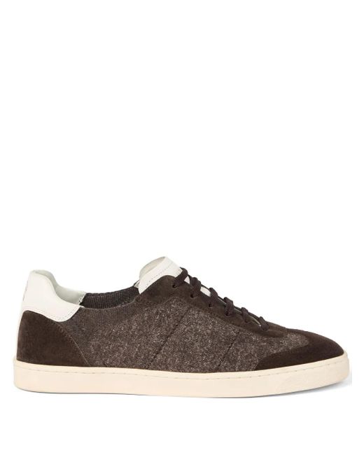 Brunello Cucinelli Sneakers in Strickoptik in Brown für Herren