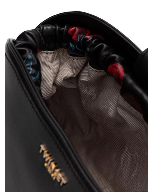Twinset Black Logo-Plaque Shoulder-Strap Tote Bag