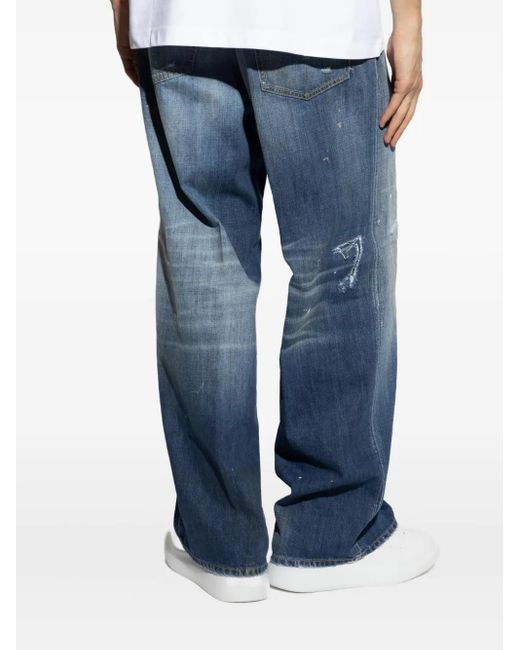 DSquared² Jeans Met Vervaagd Patchwork in het Blue voor heren