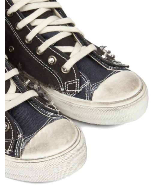 Maison Margiela Black Distressed High-Top Sneakers