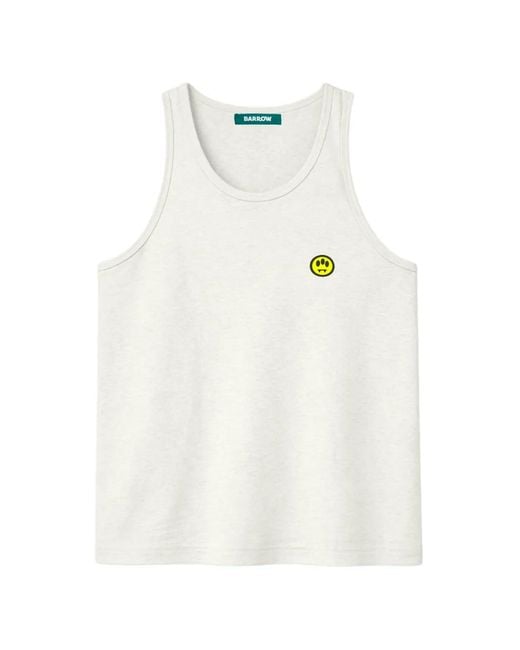 Barrow White Logo-Print Vest for men