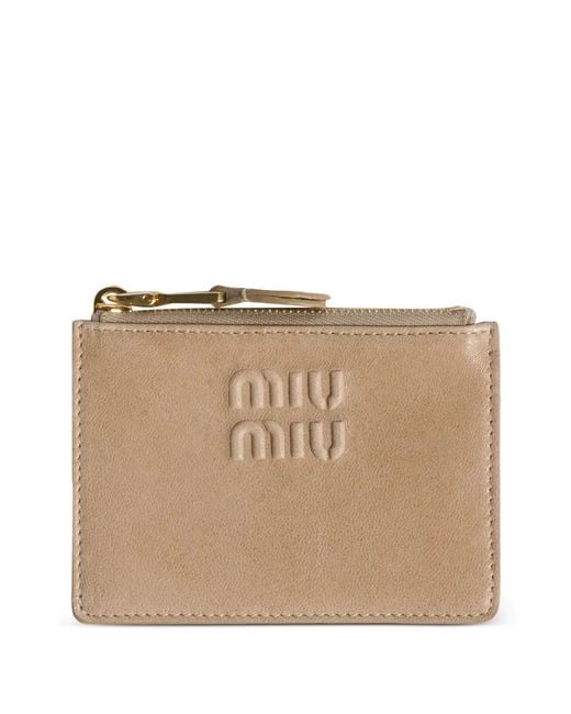Miu Miu Natural Nappa Leather Card Holder