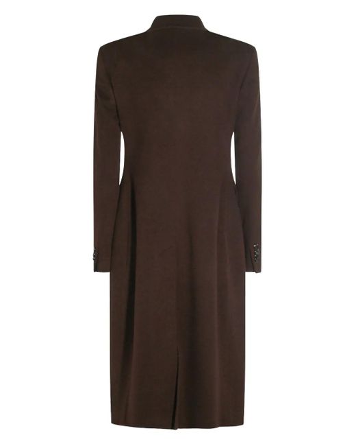 Tagliatore Black Virgin Wool And Cashmere Coat