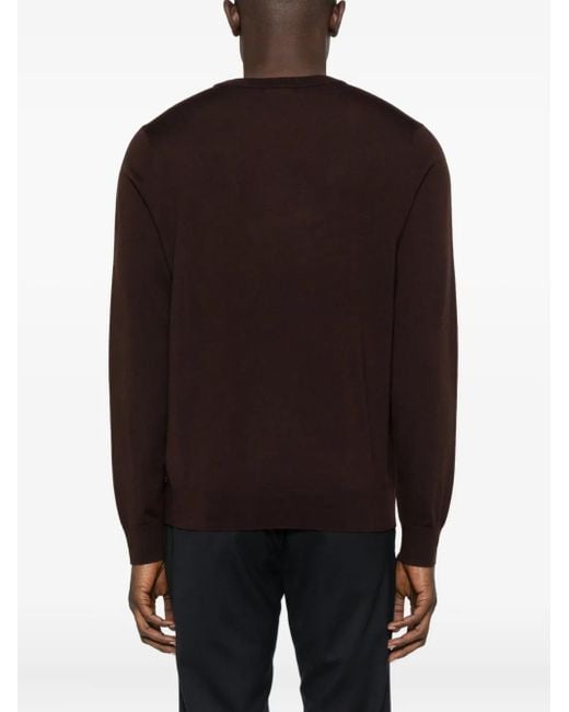 Paul Smith Wollen Trui Met Ronde Hals in het Black voor heren