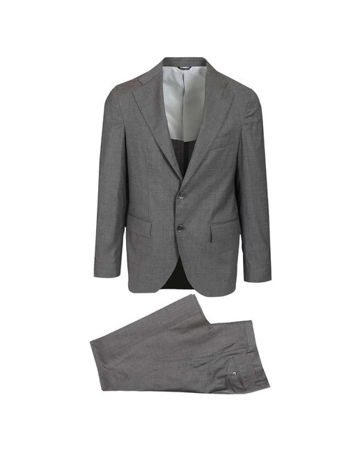 Al Duca D'aosta Gray Single-Breasted Suit for men