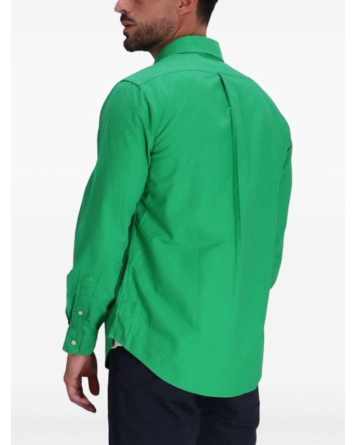 Polo Ralph Lauren Green Polo Pony Cotton Shirt for men
