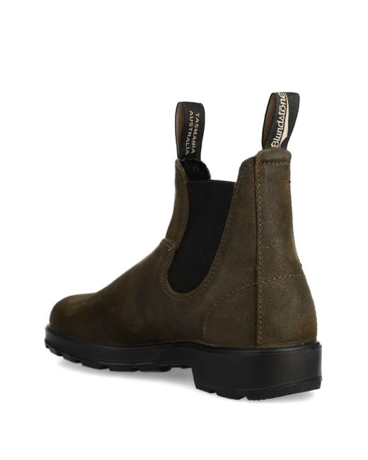 Blundstone Black Elastic-Panels Suede Boots