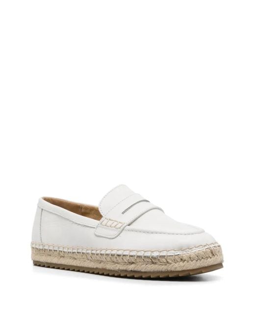 Marc O' Polo White Leather Espadrilles