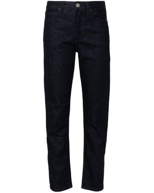 Calvin Klein Blue Mid-rise Slim-cut Jeans