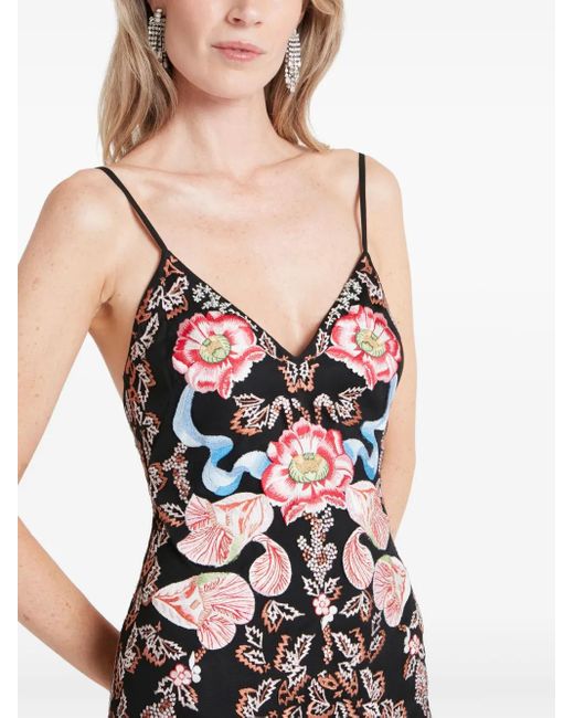 Temperley London Black Bilbao Strappy Midi Dress