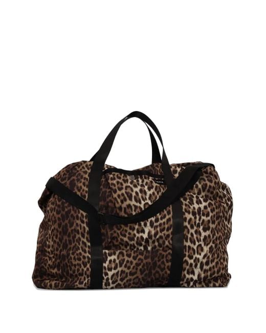 P.A.R.O.S.H. Brown Leopard-Print Top-Handles Luggage