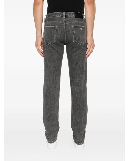 Emporio Armani Gray Denim Cotton Jeans for men