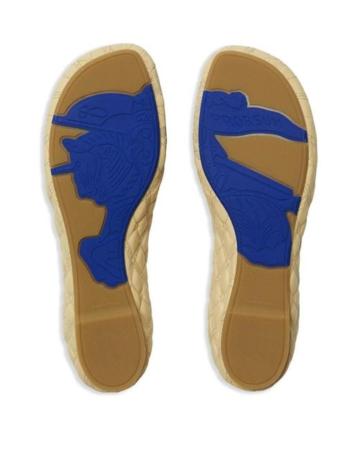 Ballerines Ekd En Cuir Matelasse Burberry en coloris Natural