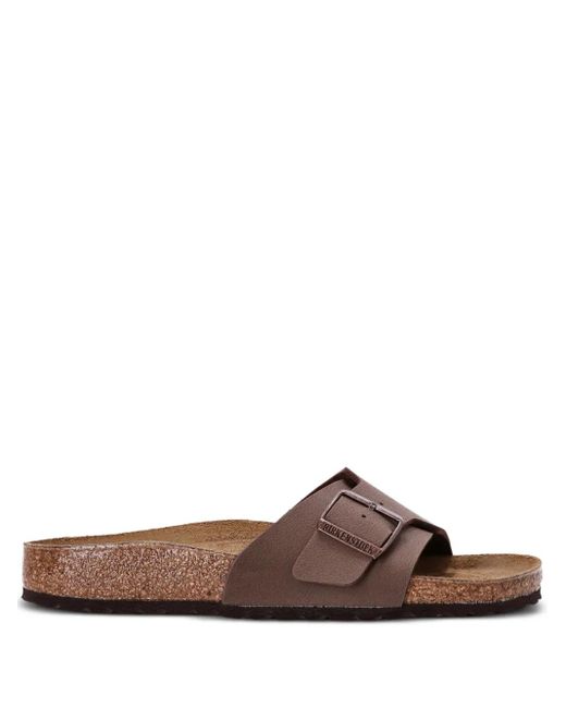 Birkenstock Catalina Leren Slippers in het Brown