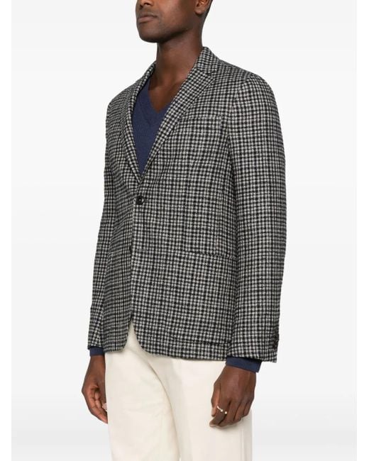 Zegna Gray Checked Two-Pocket Blazer for men