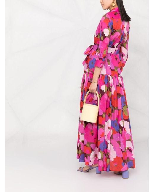 Robe évasée à rayures Sara Roka en coloris Rose Femme Vêtements Robes Robes de jour et casual 