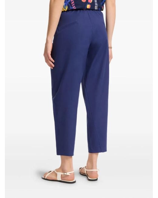 Elena Miro Blue Elastic-Waistband Trousers