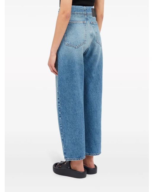 MM6 by Maison Margiela Blue Wide-Leg Cotton Jeans