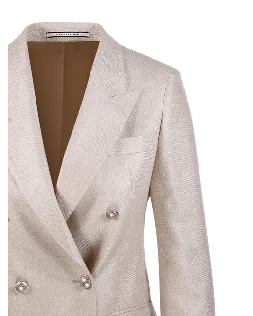 Tagliatore Natural Double-Breasted Jacket