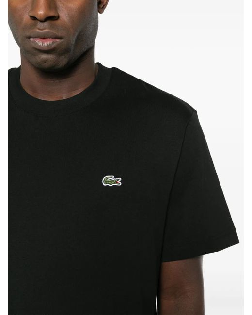 Lacoste T-Shirt Aus Pima-Baumwolle in Black für Herren