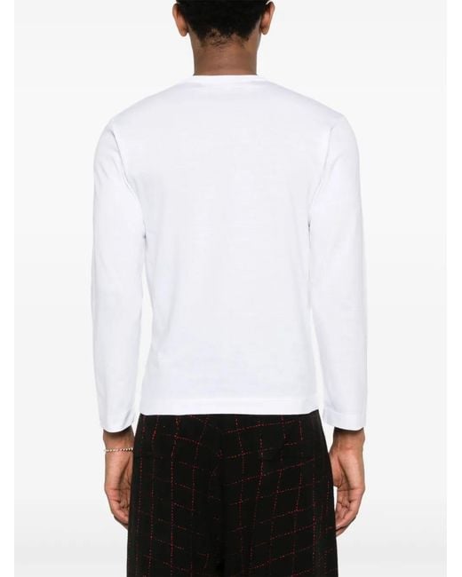COMME DES GARÇONS PLAY White Mini Heart-Patch T-Shirt