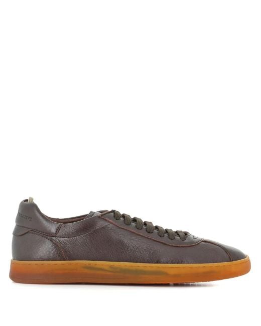 Officine Creative Brown Logo-Debossed Sneakers for men