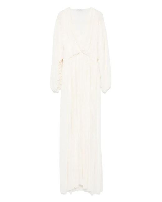 Robe Longue À Col V Philosophy Di Lorenzo Serafini en coloris White