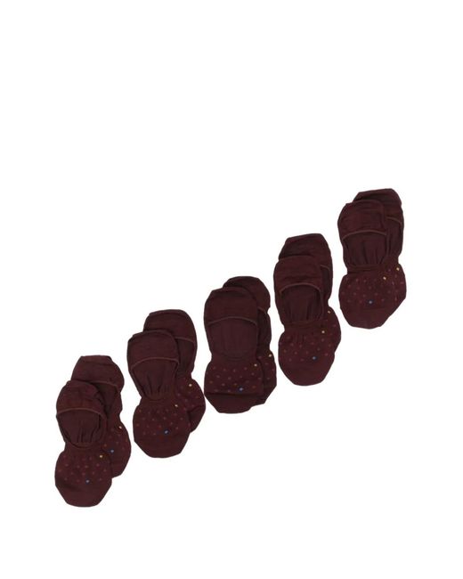 Zegna Brown Diamond-Patterned Invisible Socks for men