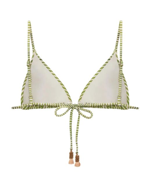 Lenny Niemeyer Natural Striped Triangle Bikini Top