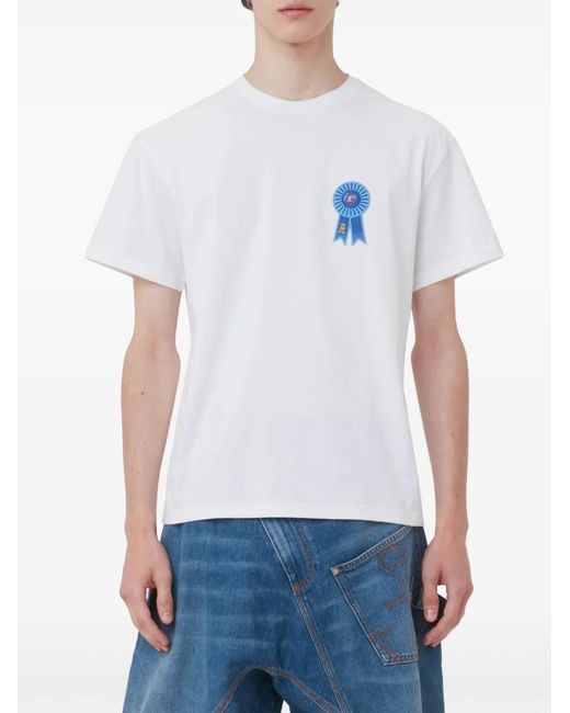 J.W. Anderson White Rosette T-Shirt