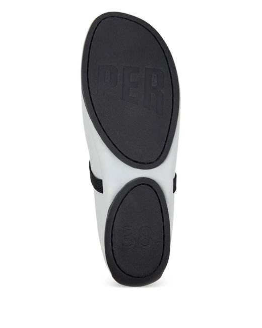 Camper White Right Nina Elasticated Ballet Flats