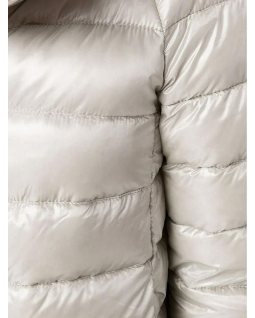 Herno White Zip-Up Padded Puffer Jacket