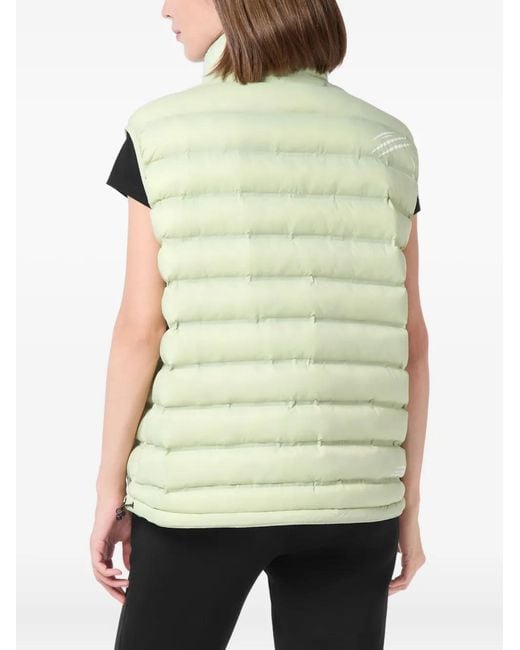 Philipp Plein Green High-Neck Sleeveless Gilet