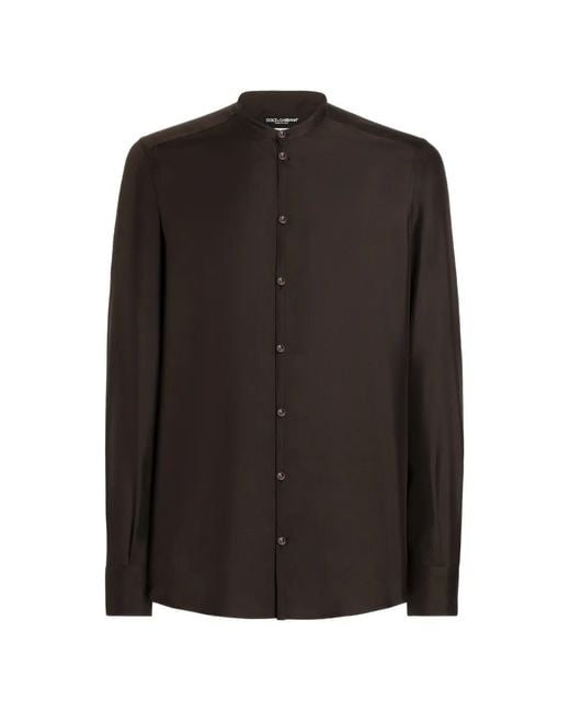 Dolce & Gabbana Black Chemise En Soie for men