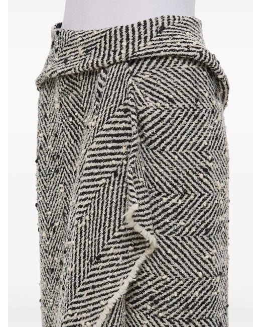 Erdem ドレープ ラップスカート Gray