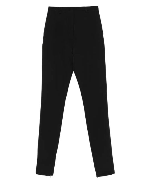 Thelatest Black Zip-Detail Flat-Front Trousers