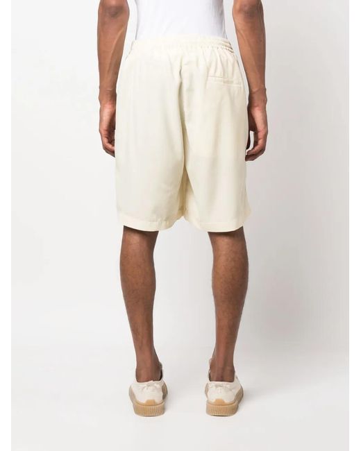 Bonsai Natural Elasticated-Waistband Wool Bermuda Shorts for men