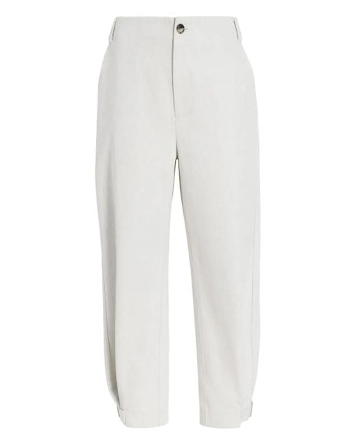 Proenza Schouler White Kay Button-Fastening Balloon Trousers