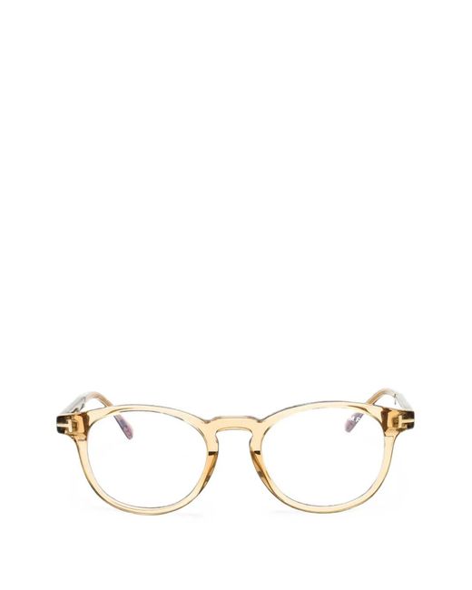 Tom Ford Natural Round-Frame Glasses