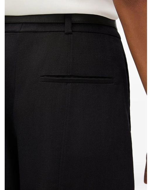 Another Tomorrow Black Relaxed-Fit Bermuda Shorts