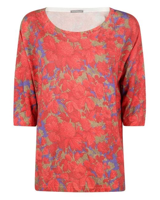 In bed with You Red Floral-Print T-Shirt