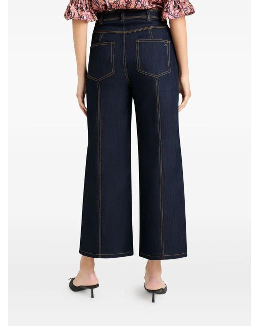 Cinq À Sept Blue Contrast-Seams Jeans