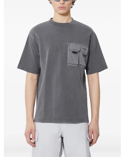 Manastash Gray Patch-Pocket T-Shirt for men