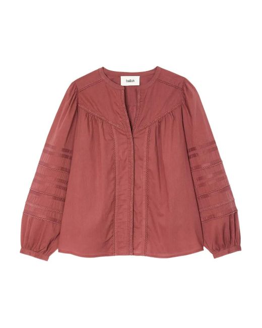 Ba&sh Red Cotton Blouse