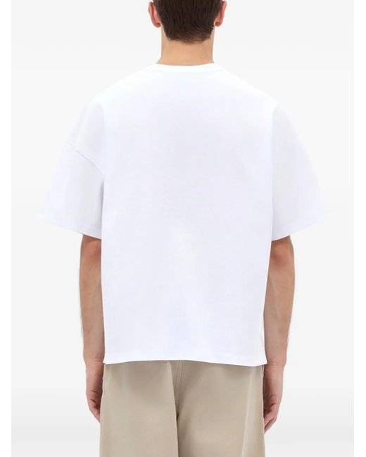 MSGM White Graphic T-Shirt for men