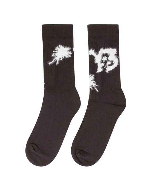 Y-3 Black Logo-Detail Socks for men