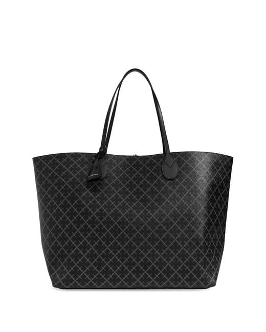By Malene Birger Black Sac Cabas Abi À Motif Monogrammé
