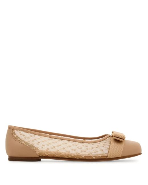 Ferragamo Pink Varina Ballet Flats